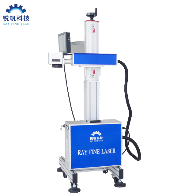 Szybka linia produkcyjna Latająca maszyna do znakowania laserowego włókien 20w 30w 50w