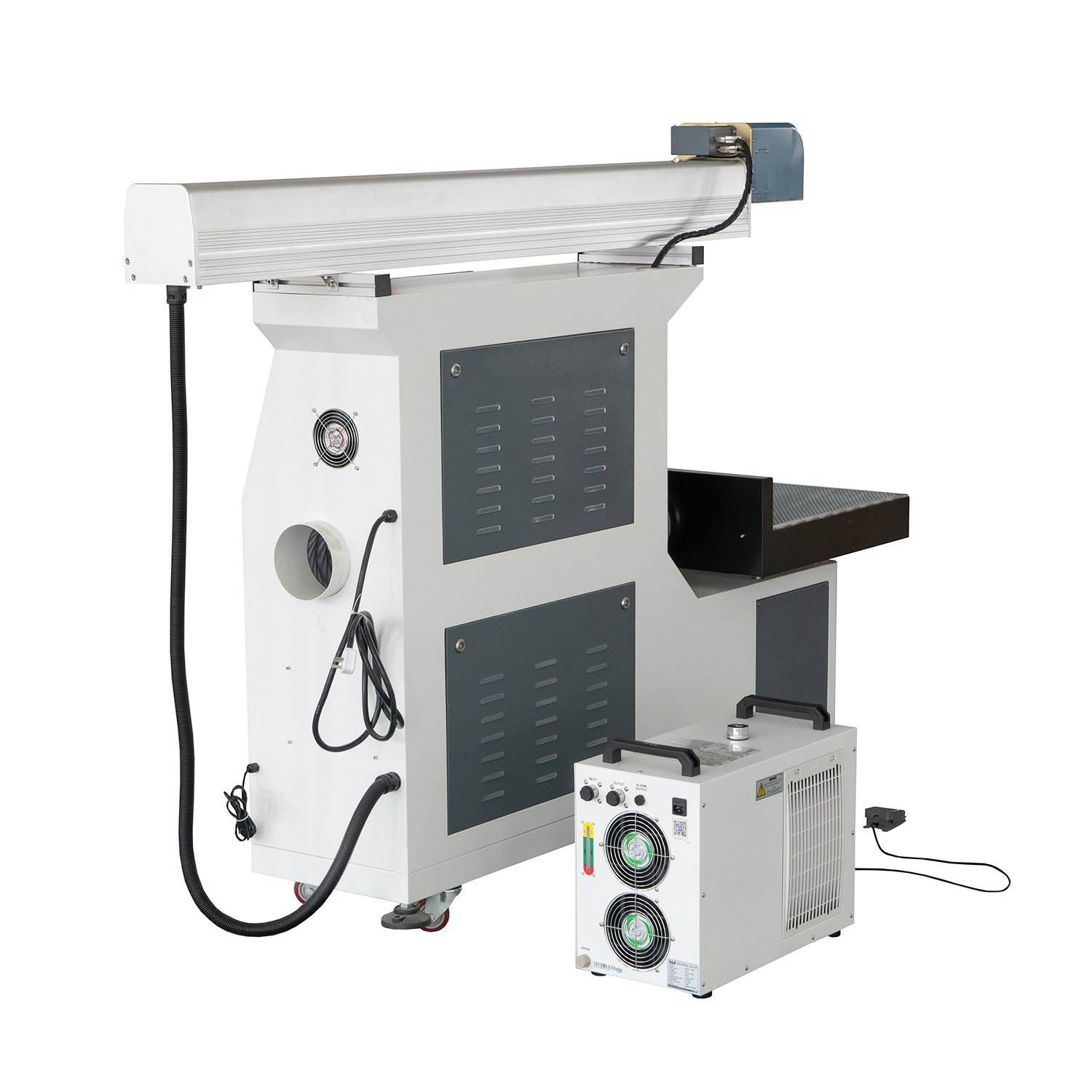 Maszyna do znakowania laserowego Galvo CO2 z dynamicznym ogniskowaniem 3D Obszar roboczy 600 mm do drewna, skóry, papieru ślubnego