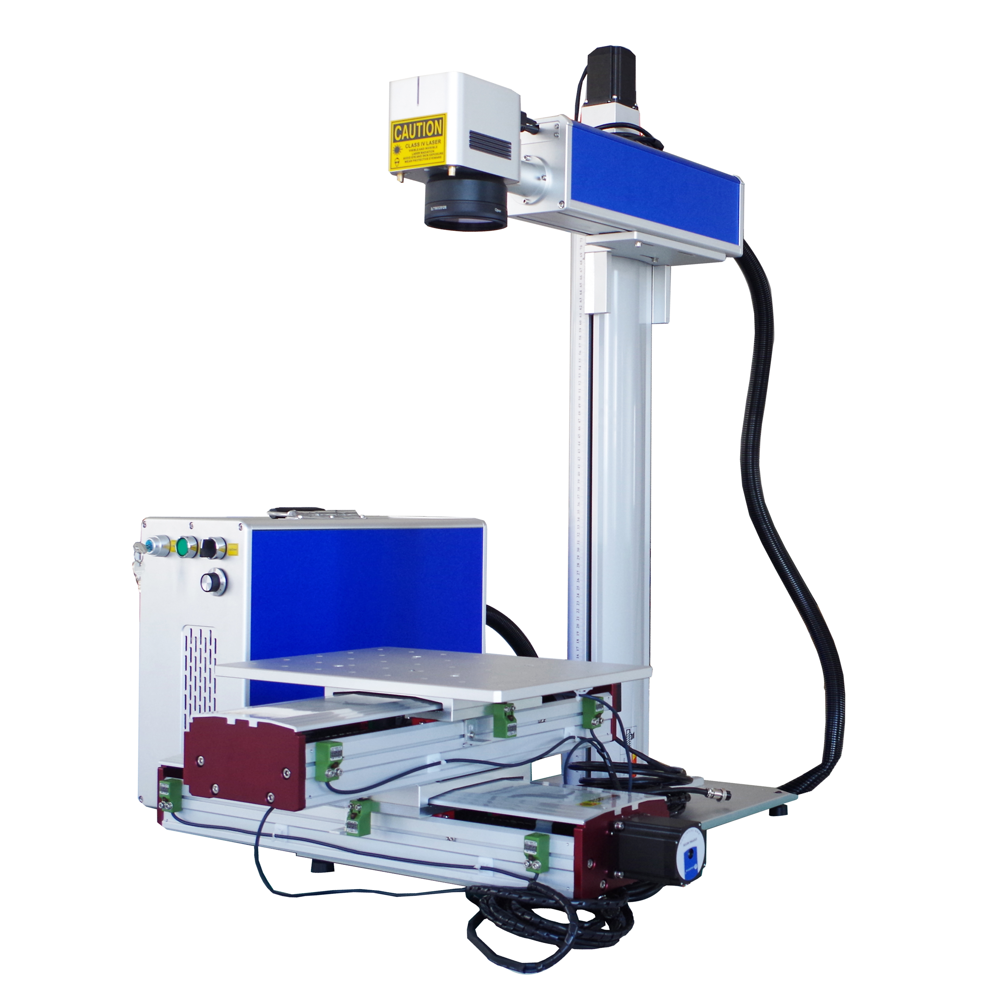 Maszyna do znakowania laserem światłowodowym Znakowanie dużych powierzchni za pomocą stołu zmotoryzowanego XY