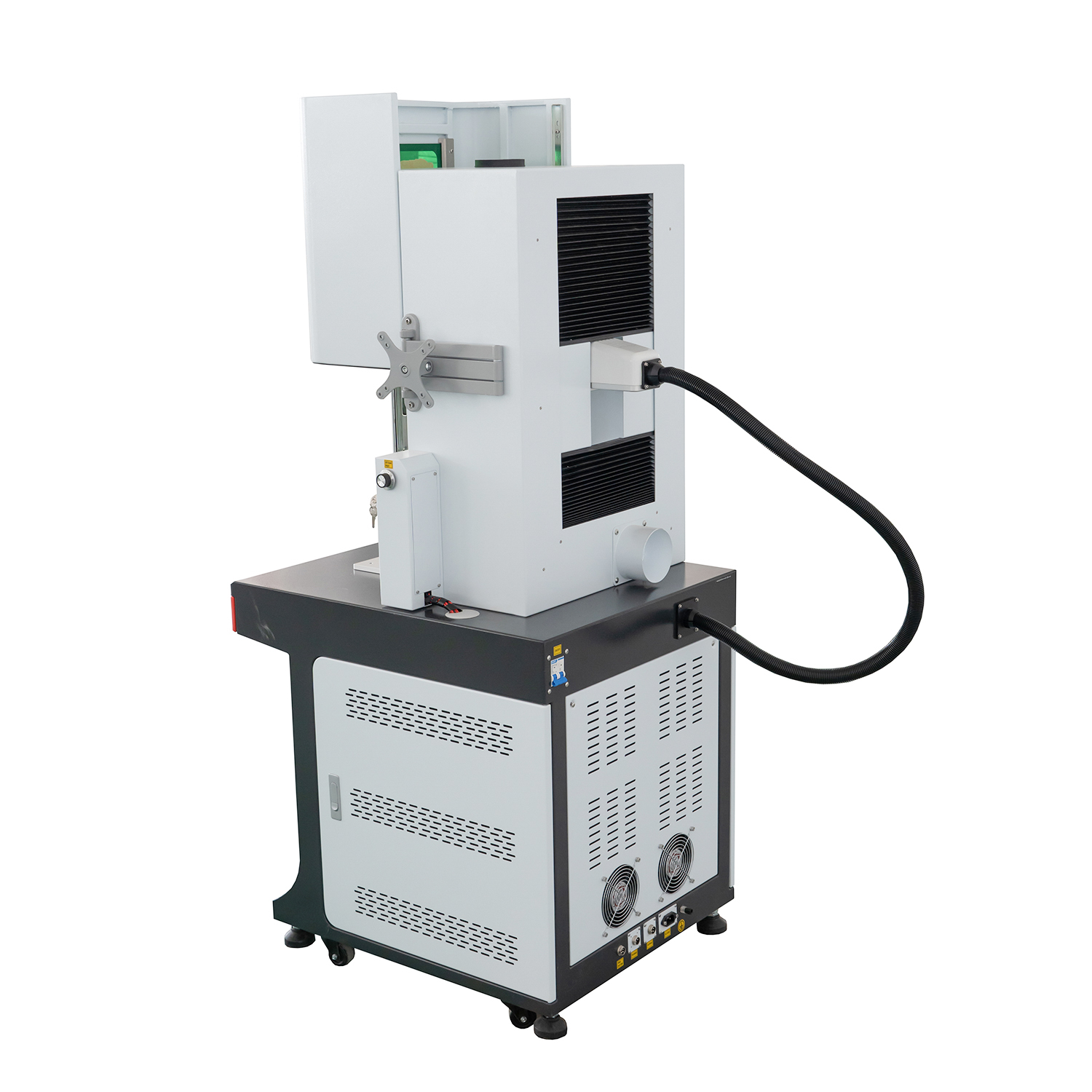 W pełni zamknięta maszyna do znakowania laserem światłowodowym CNC z certyfikatem CE i FDA