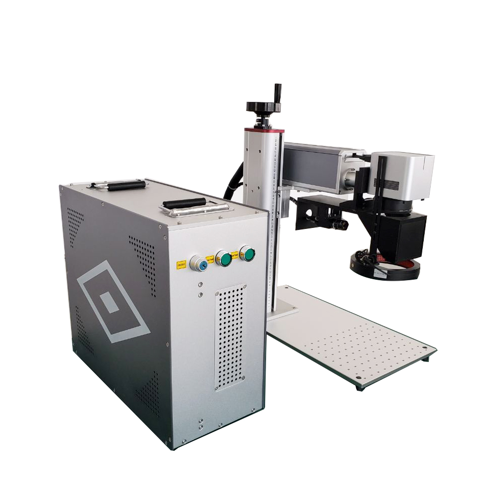 CCD Vision Positioning 20W 30W 50W 60W 100W Światłowodowa maszyna do znakowania laserowego z przenośnikiem taśmowym i kamerą