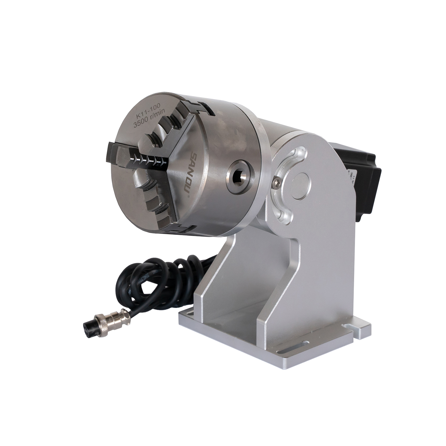 80mm 100mm 125mm 160mm 200mm Przystawka obrotowa do laserowej maszyny do znakowania światłowodowego CO2